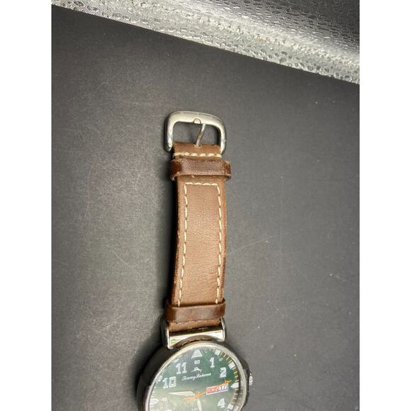 Tommy Bahama 268969SLV Men's Green Analog 5ATM Watch Brown Leather Strap Band - Picture 4 of 10